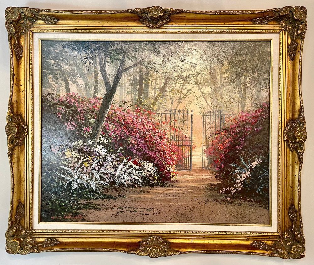 Vintage Juan Archuleta Garden Gates Framed Art deals