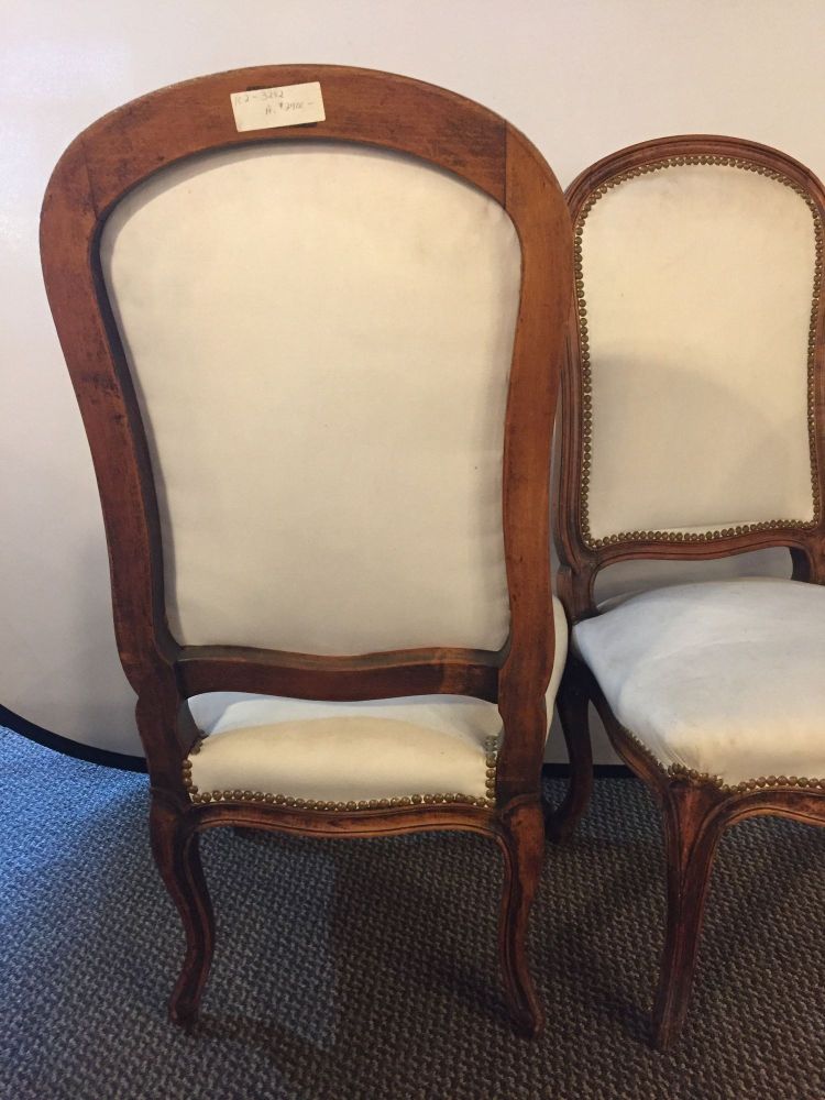 Pair of Louis XV Style Maison Jansen Attributed Boudoir/Slipper or Side Chairs