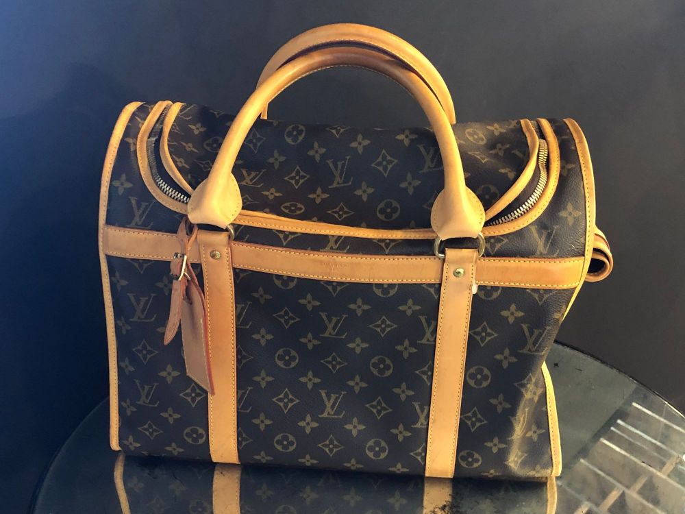 Louis Vuitton Dog Carrier 40 Monogram Canvas Luggage Bag