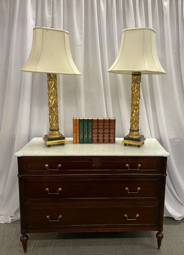 Maison Jansen Table Lamps, Fleur de Lis, Mid-Century Modern, France, 1950s