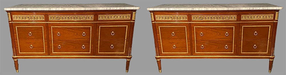 Pair of Monumental French Commodes in the Manner of Maison Jansen