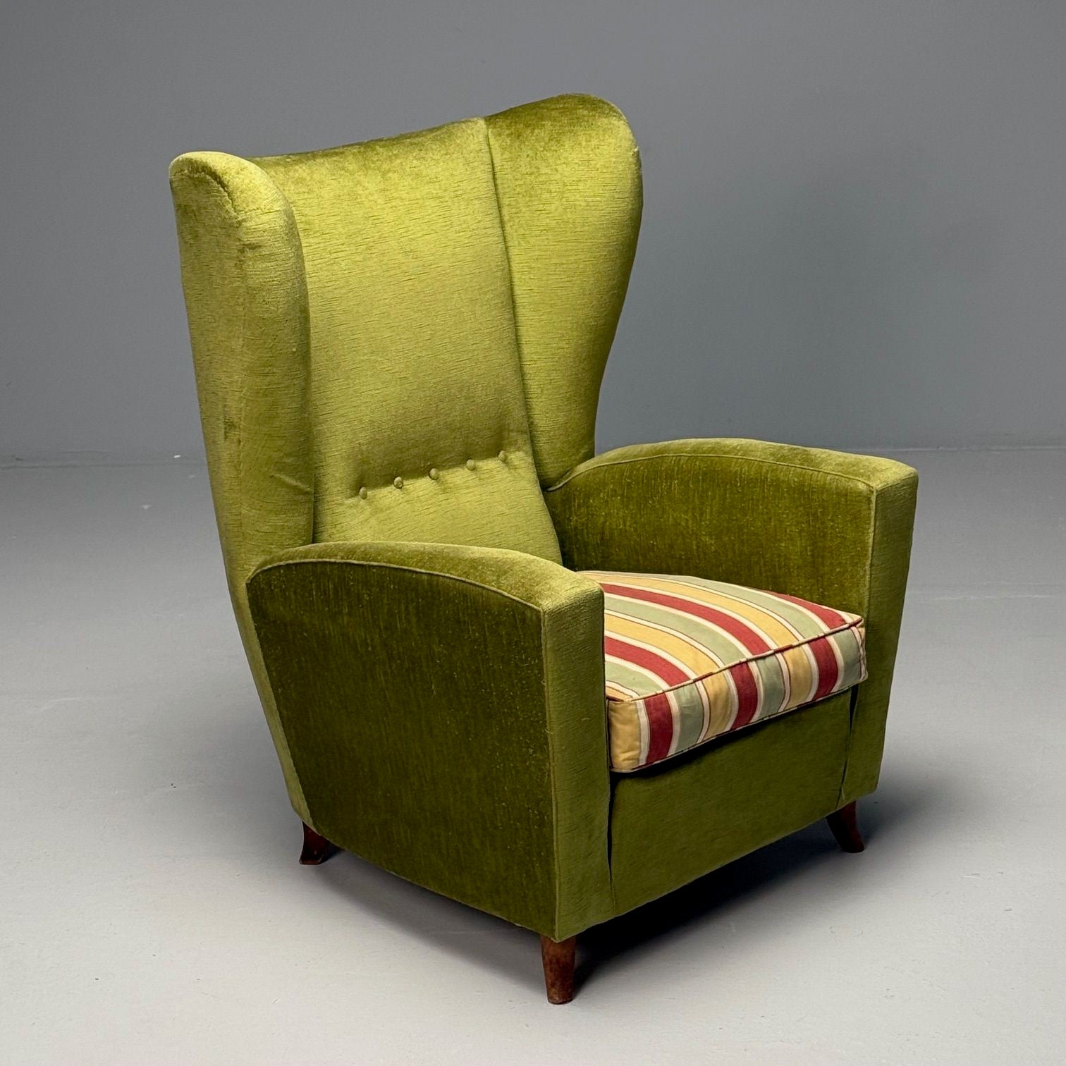 Melchiorre Bega Attr., Italian Mid-Century Modern, Oversized Lounge Chair, 1950s