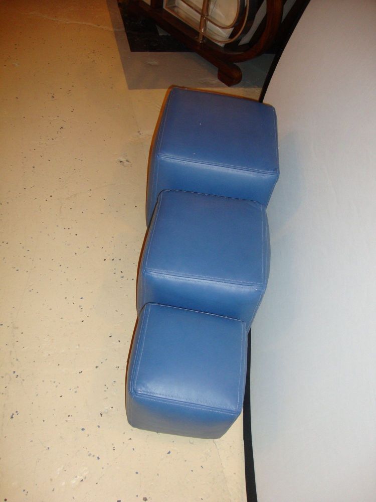 Dakota Jackson Group of Three Leather Cubes- Seats