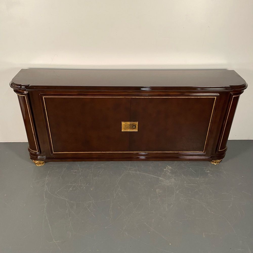 French Art Deco Sideboard by Rene Drouet, Signed Refinished Modern Cabinet