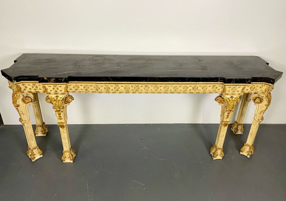 Monumental Marble Top Louis XV Style Console, Sideboard, Maison Jansen, 19 Cent