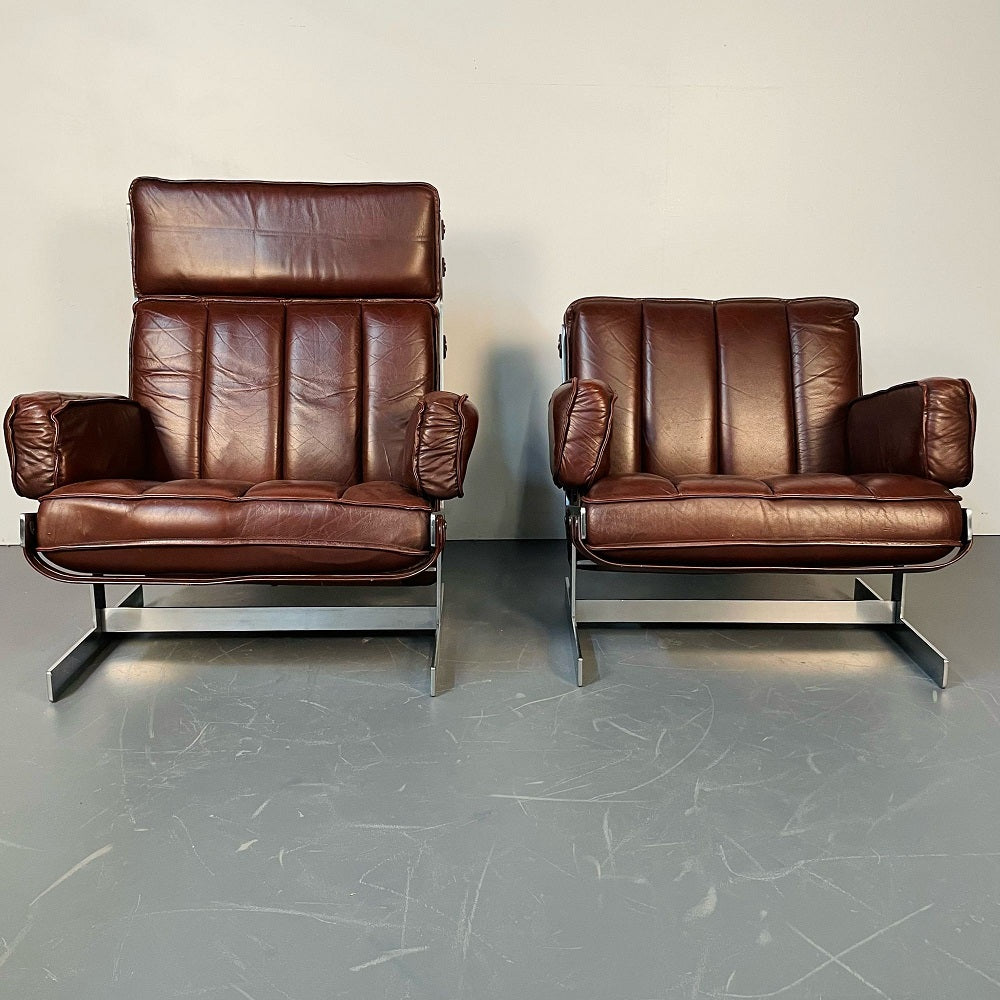 Pair of Swedish Mid-Century Modern Lounge / Club Chairs by Arne Norell, 1960s