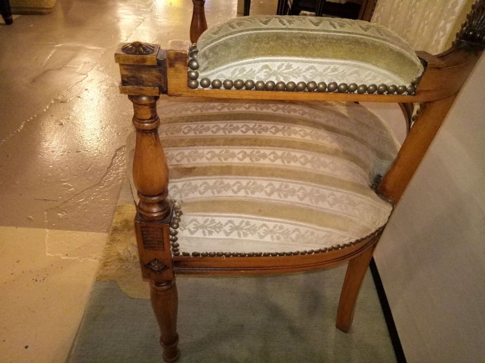 Pair of Louis XVI Style Armchairs Manner of Jansen