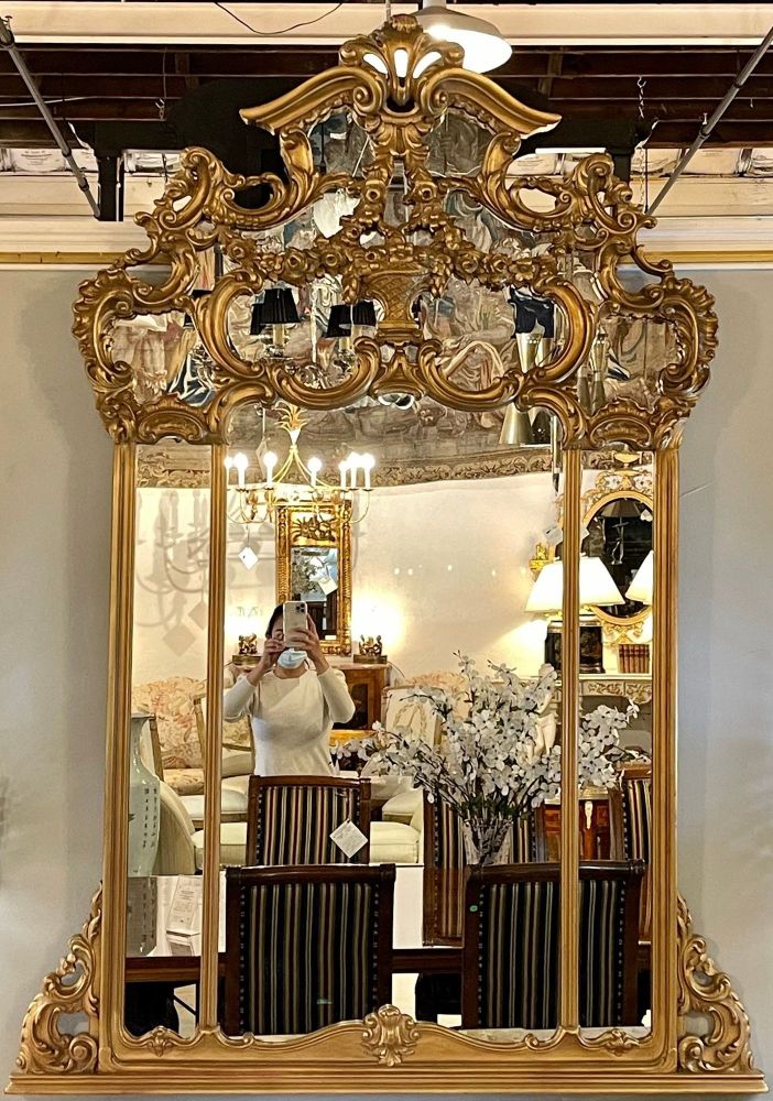 Giltwood over the Mantel Mirror, Wall or Console Mirror