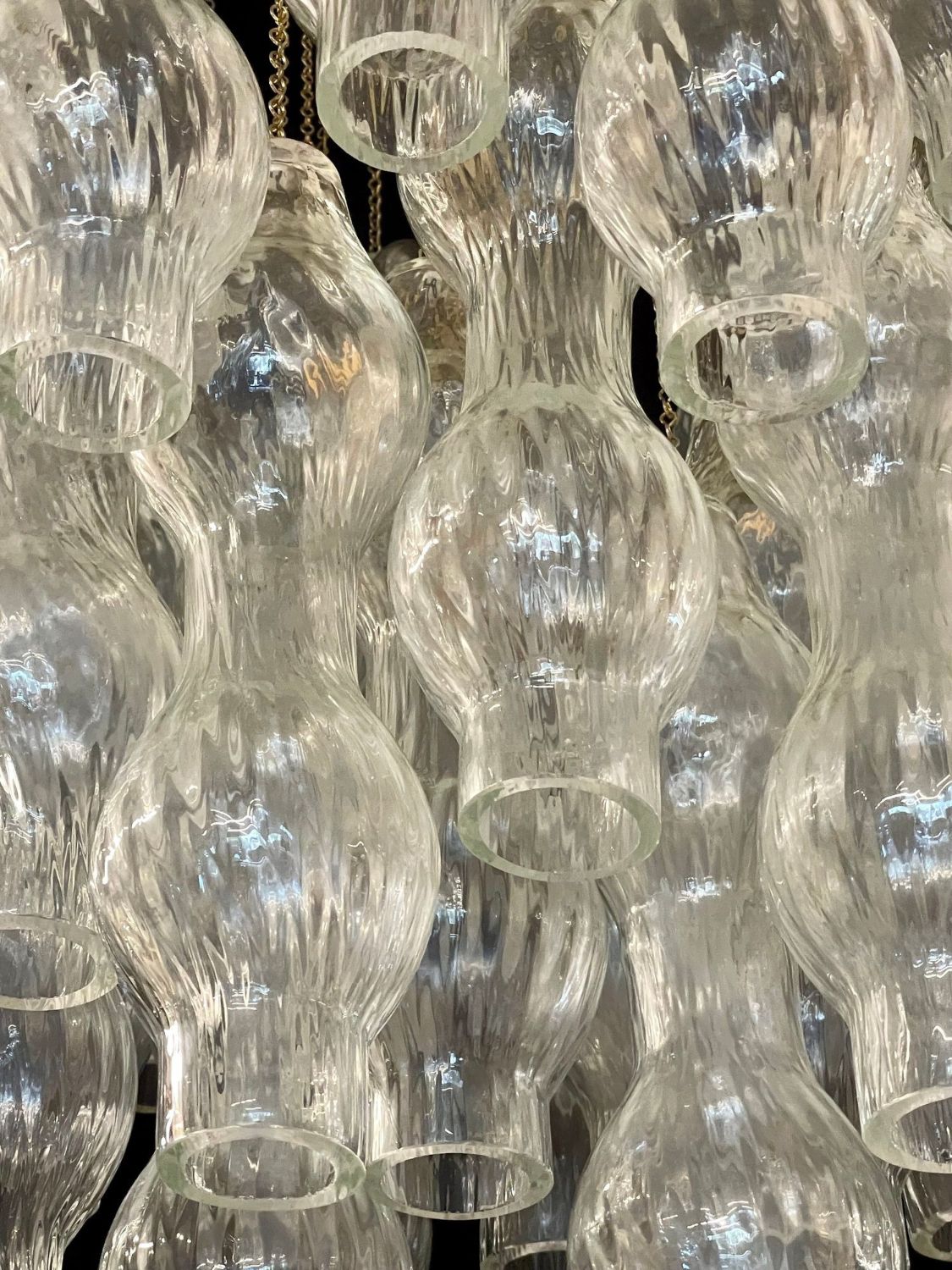 Italian Mid-Century Modern Glass Chandelier