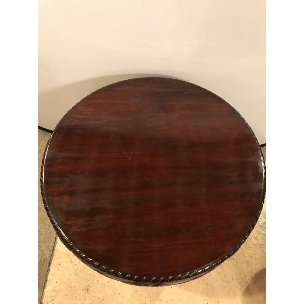 Georgian Centre Table, Circular on Ball and Claw Feet with Cabriole Legs