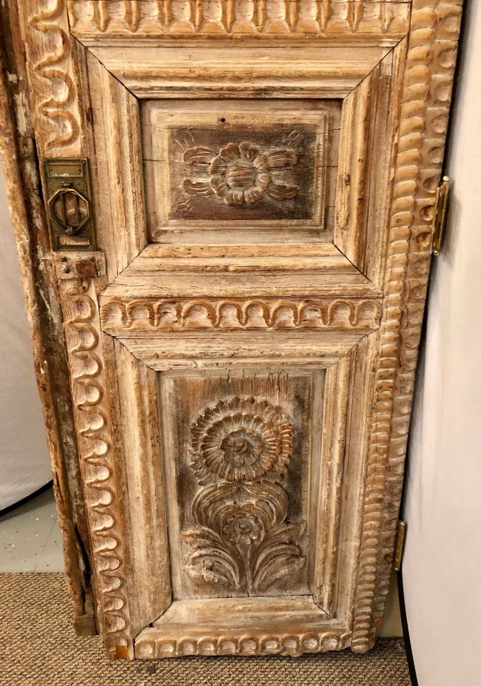 Pair of 19th Century Monumental Folk Art Doorways Mounted as Room Divider