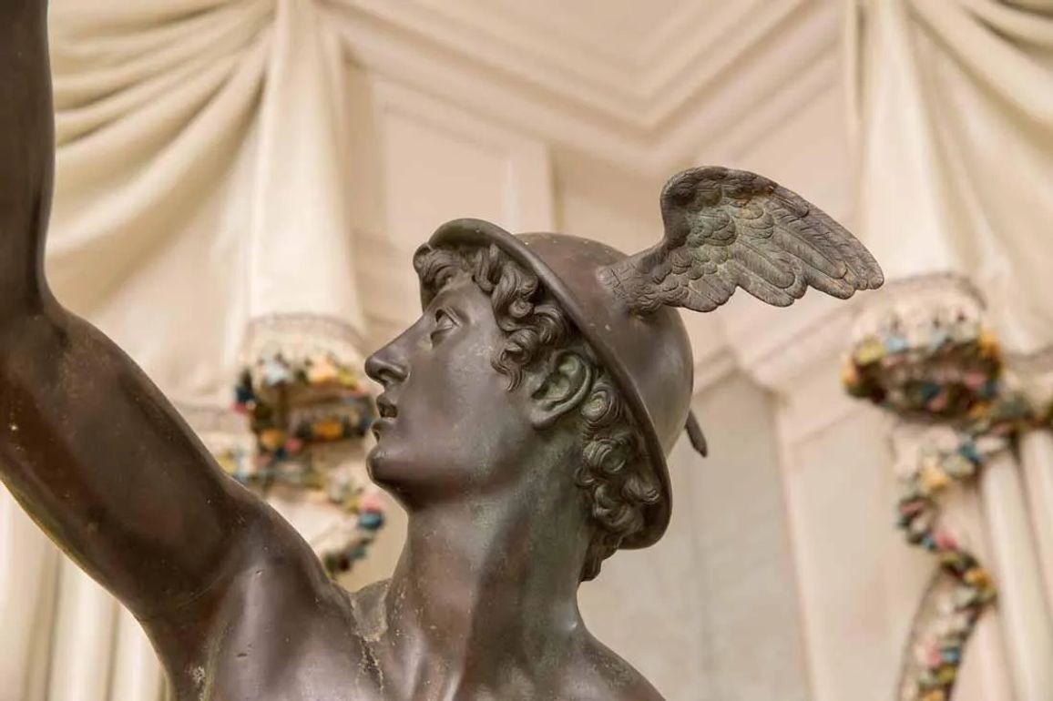 French Artist, Life-Size Statue of Hermes, Bronze, France, 18th Century