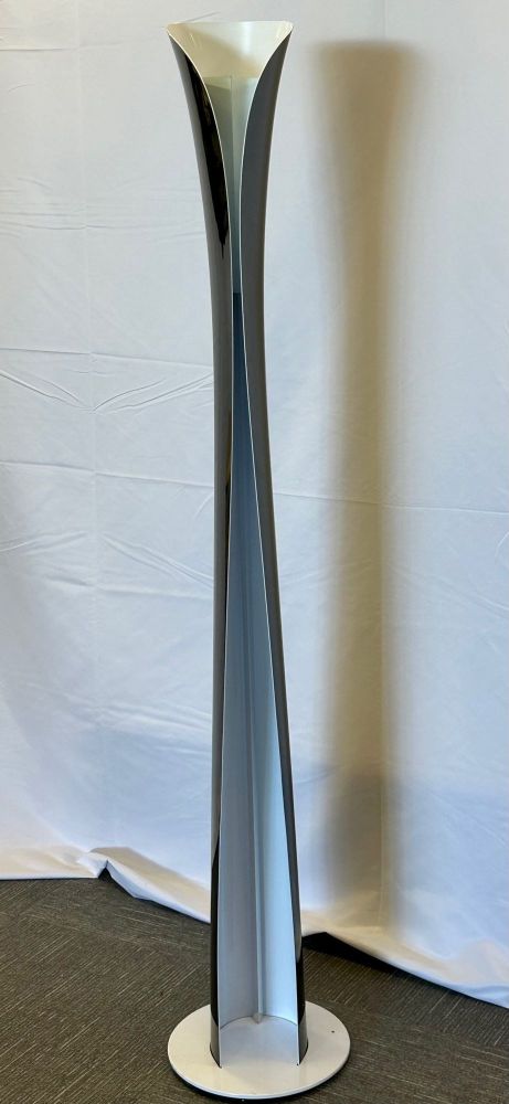 Vintage Mid-Century Modern Italian Lacquered Floor Lamp, Artemide, Labeled Italy