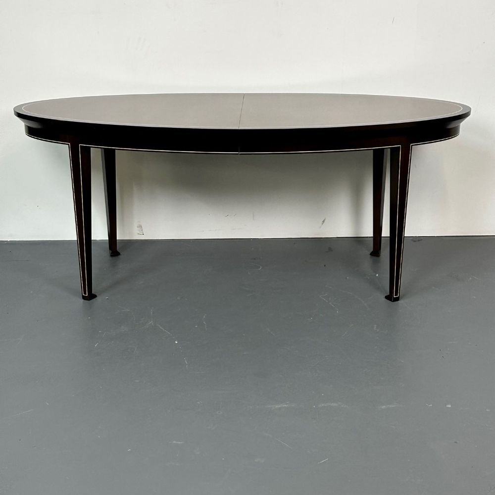 Mid-Century Modern Rosewood & Ebony Dining Table, Dunbar, Art Deco Style