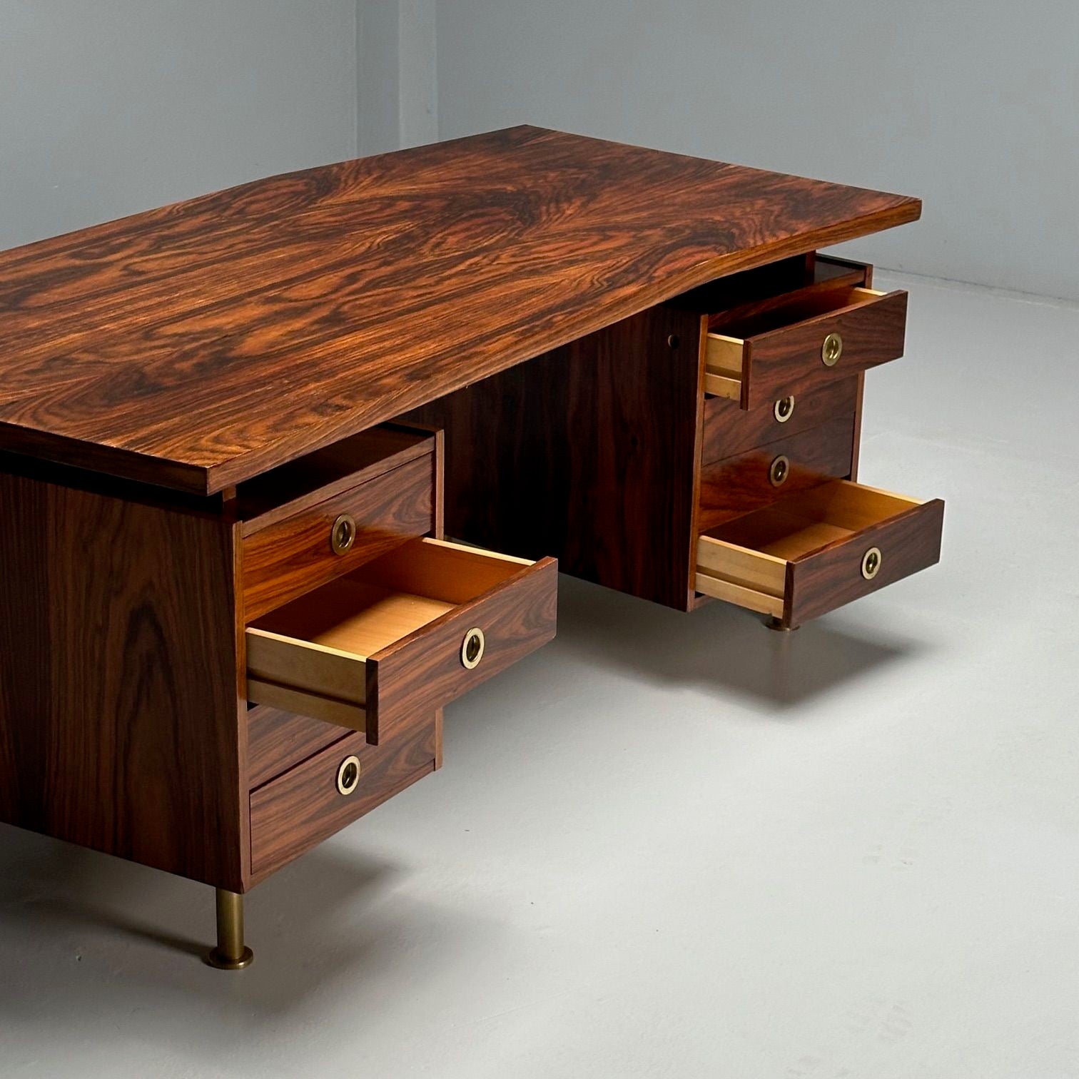 Geroge Coslin, Arredamenti, Italian Mid-Century Modern, Writing Desk, Rosewood