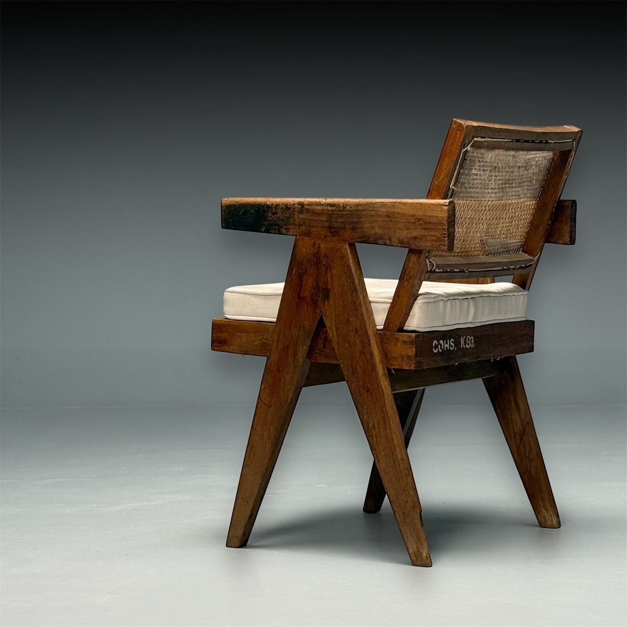 Pierre Jeanneret, French Mid-Century Modern, Arm Chair, Chandigarh c. 1960s