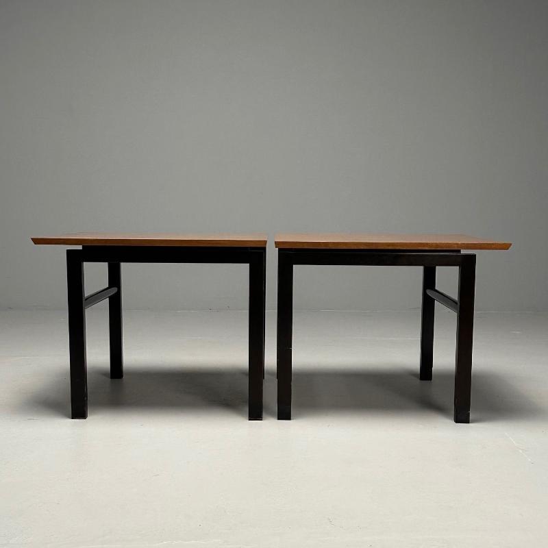 Dunbar, Mid-Century Modern, Side Tables, Metal, Walnut, USA, 1970s