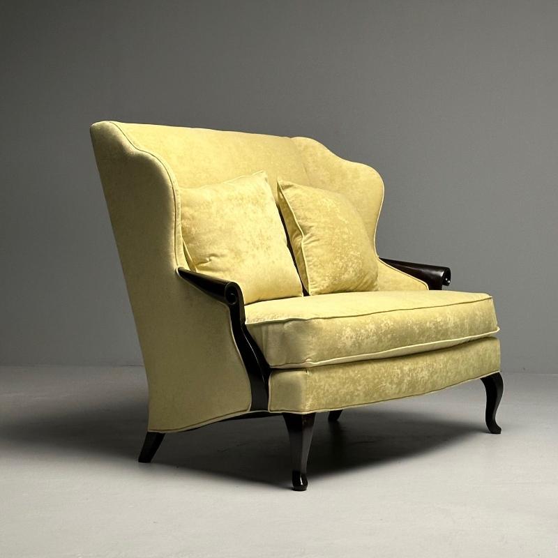 Christopher Guy, Contemporary, Sofas, Celadon Velvet, Mahogany, USA, 2010s