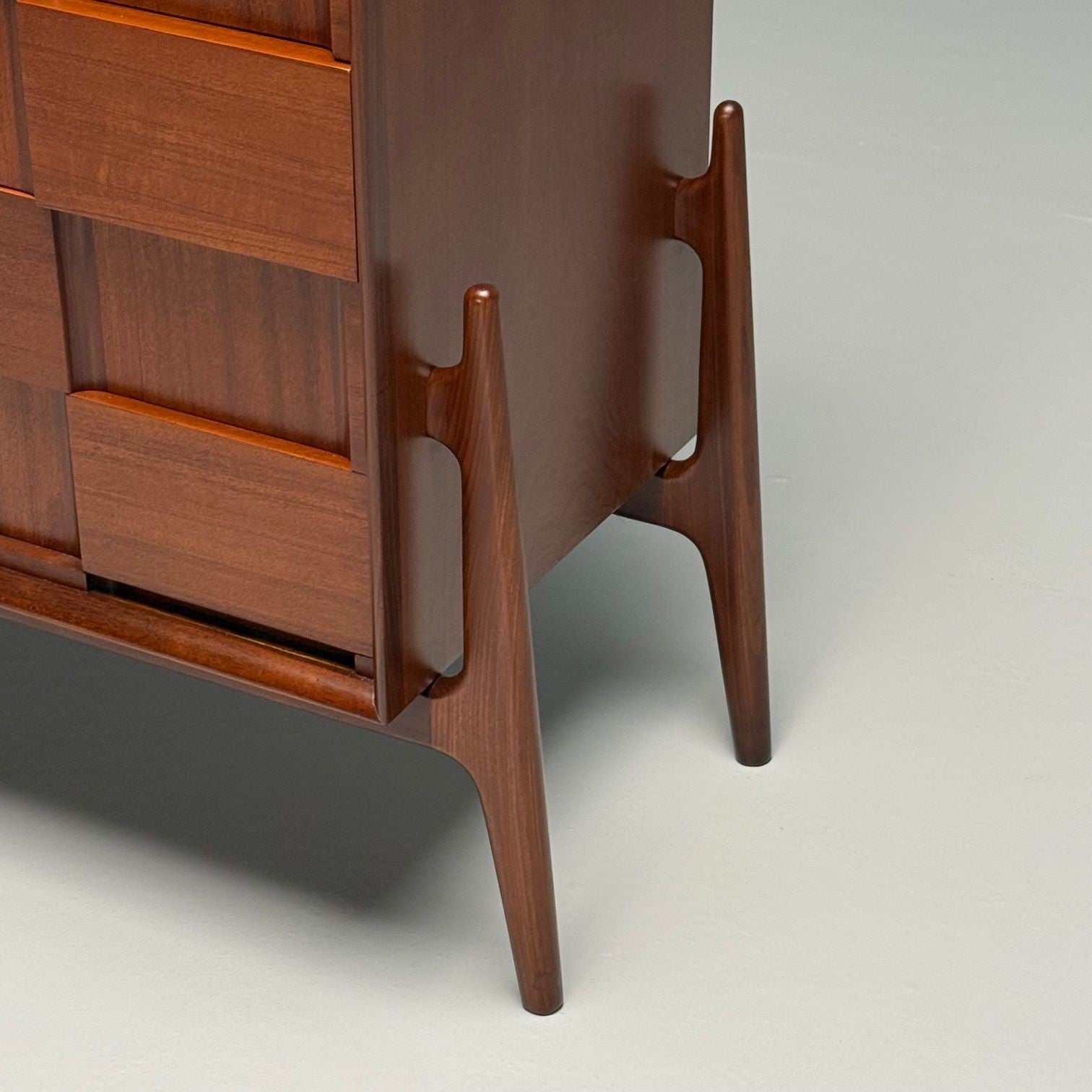 Jorgen Clausen, Danish Mid-Century Modern, Sculptural Nightstand, Teak, 1960s