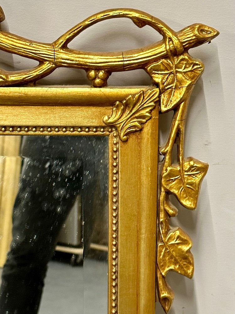 Water Gilt Wood Wall, Pier or Console Mirror, Carved, Regency Style