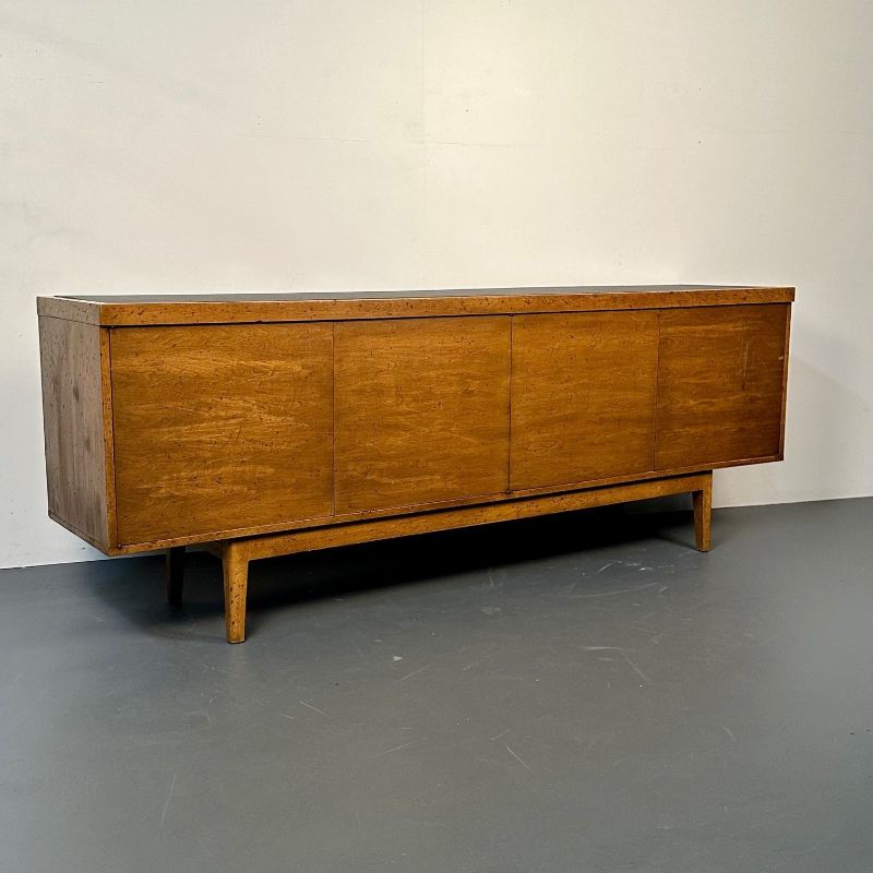 Mid-Century Modern Sideboard / Credenza, Rustic Provincial Cabinet, Slate Top