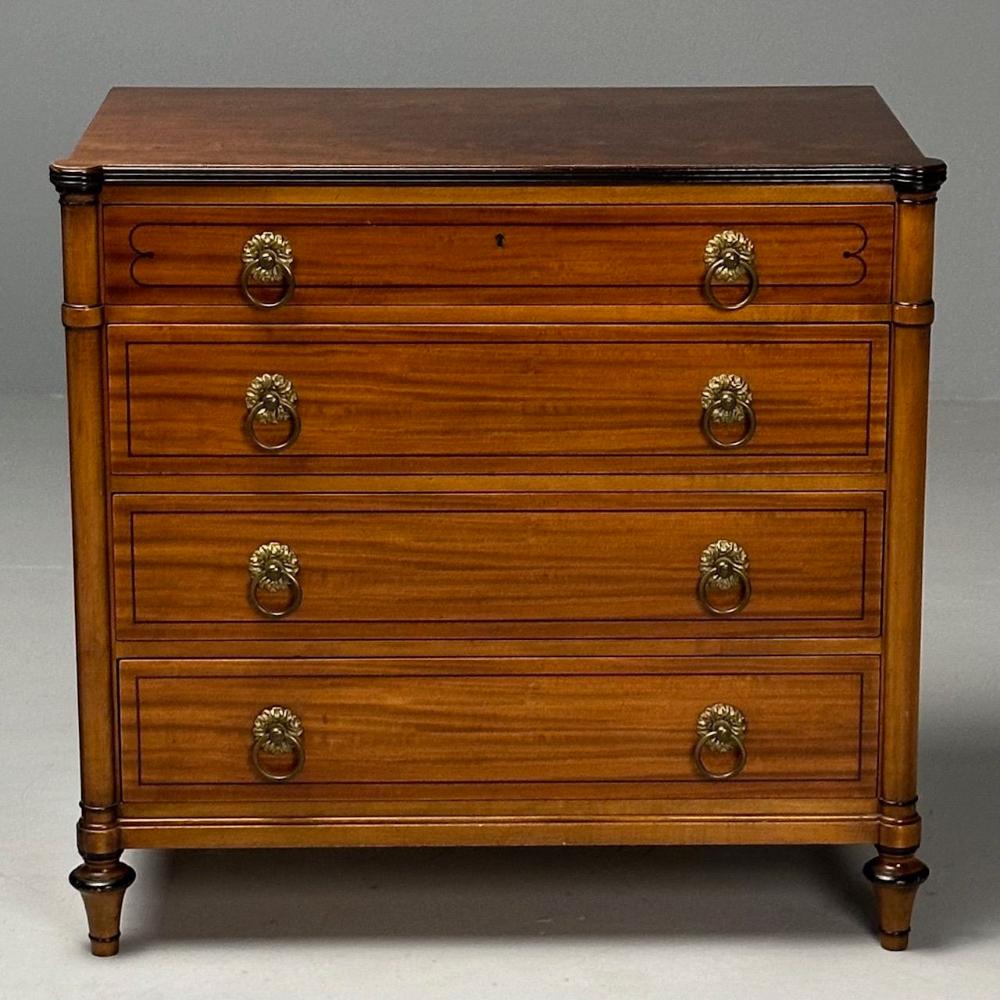 Kittinger, Regency, Commodes, Rosewood, Satinwood, Brass, USA, 1960s