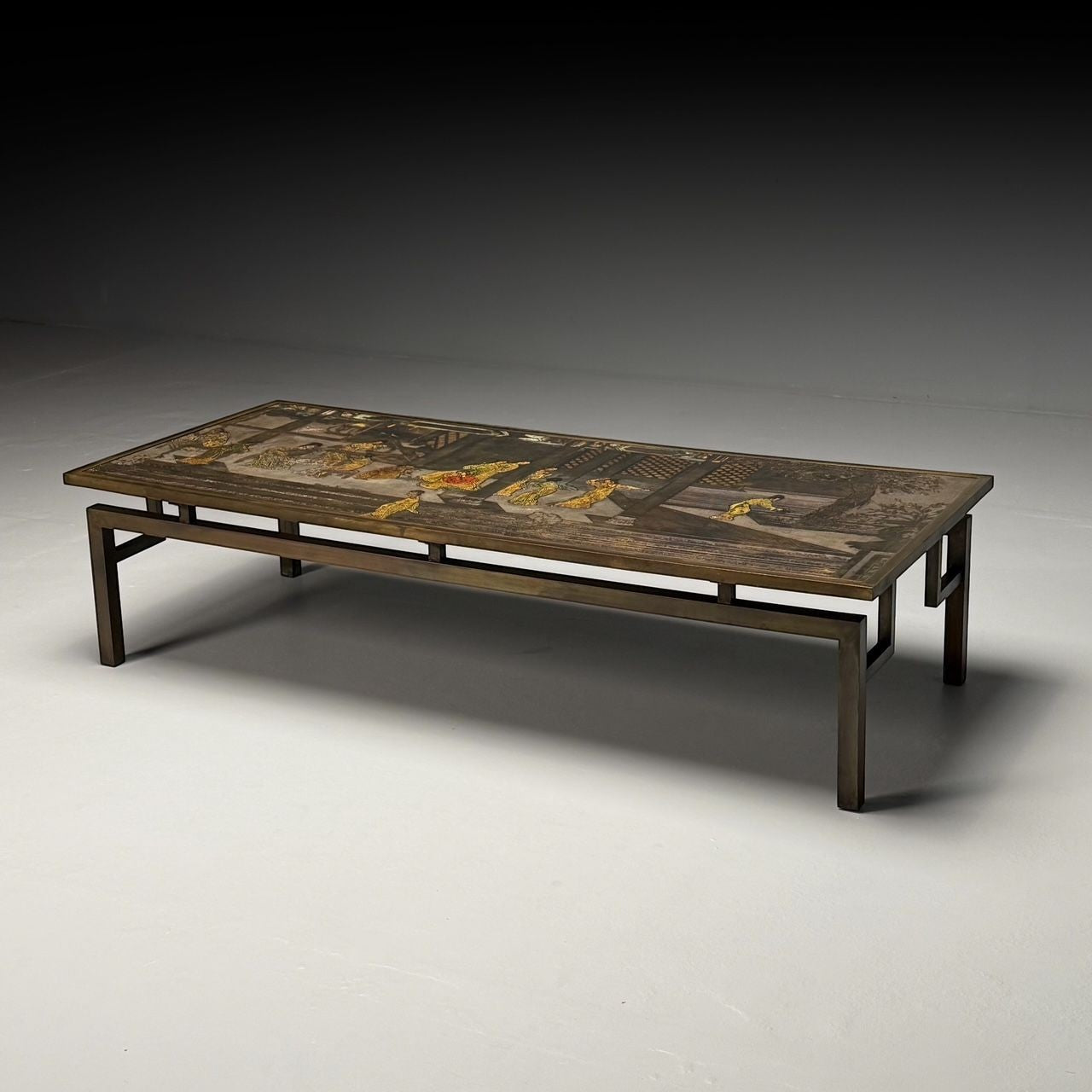 Philip & Kelvin LaVerne, Mid-Century Modern, Chin Ying Coffee Table, Bronze