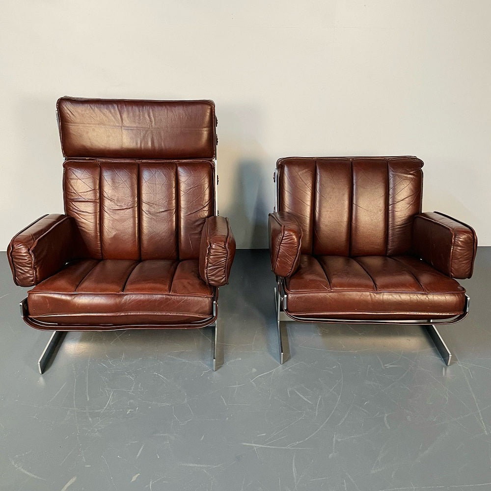 Pair of Swedish Mid-Century Modern Lounge / Club Chairs by Arne Norell, 1960s