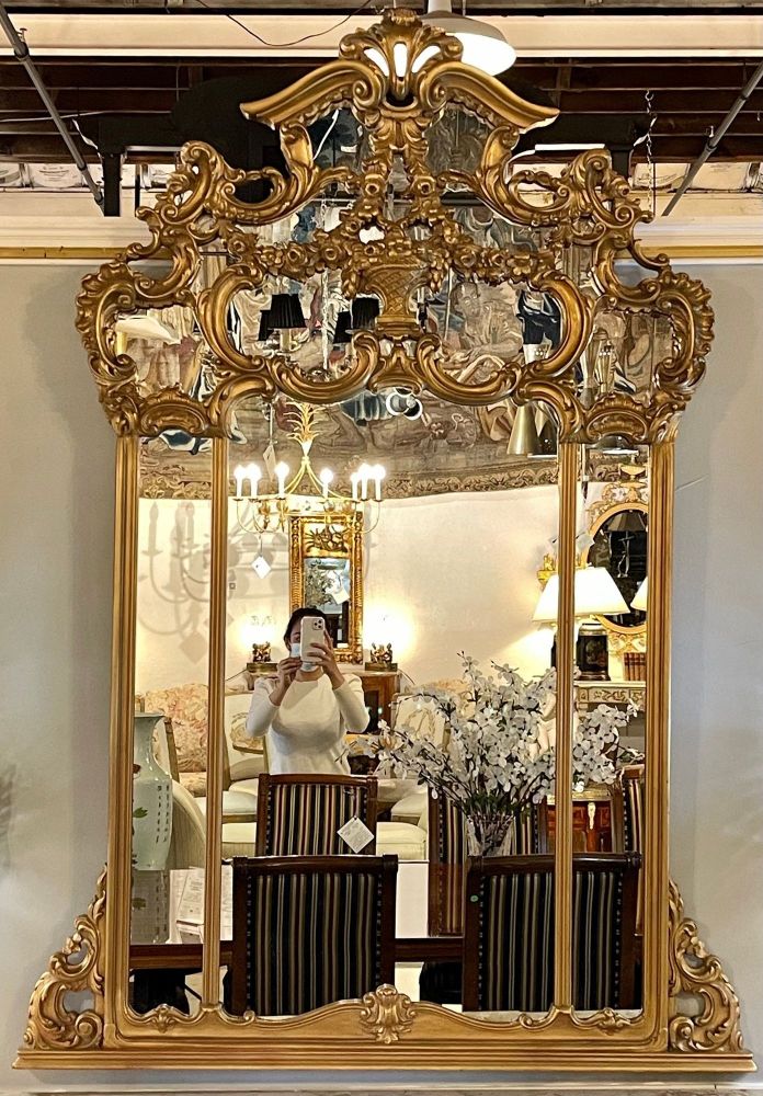 Giltwood over the Mantel Mirror, Wall or Console Mirror