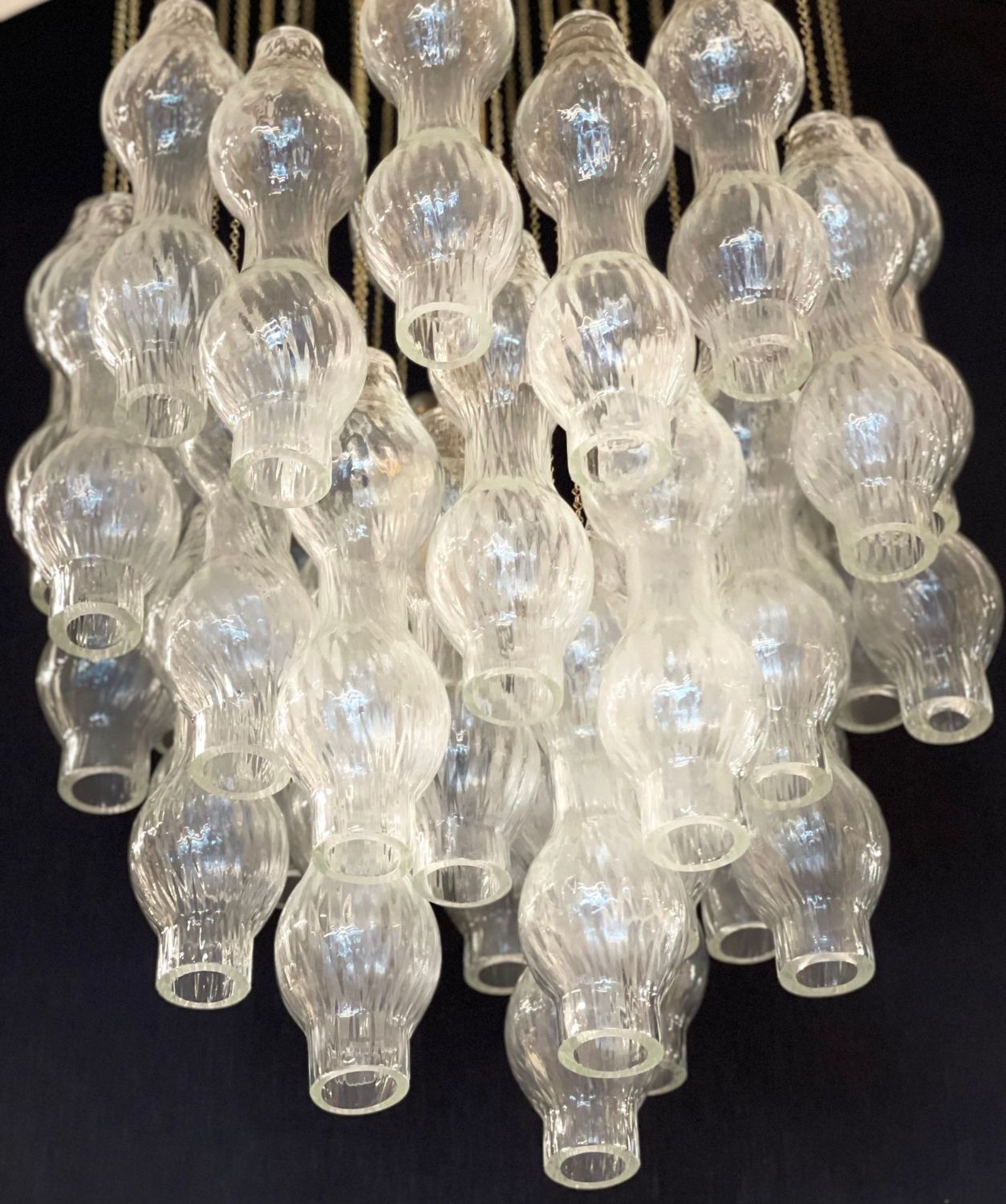 Italian Mid-Century Modern Glass Chandelier