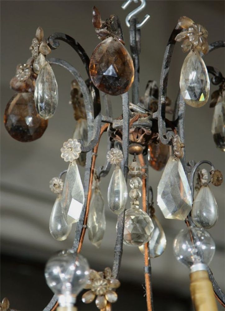 Maison Jansen Bronze and Crystal Chandelier