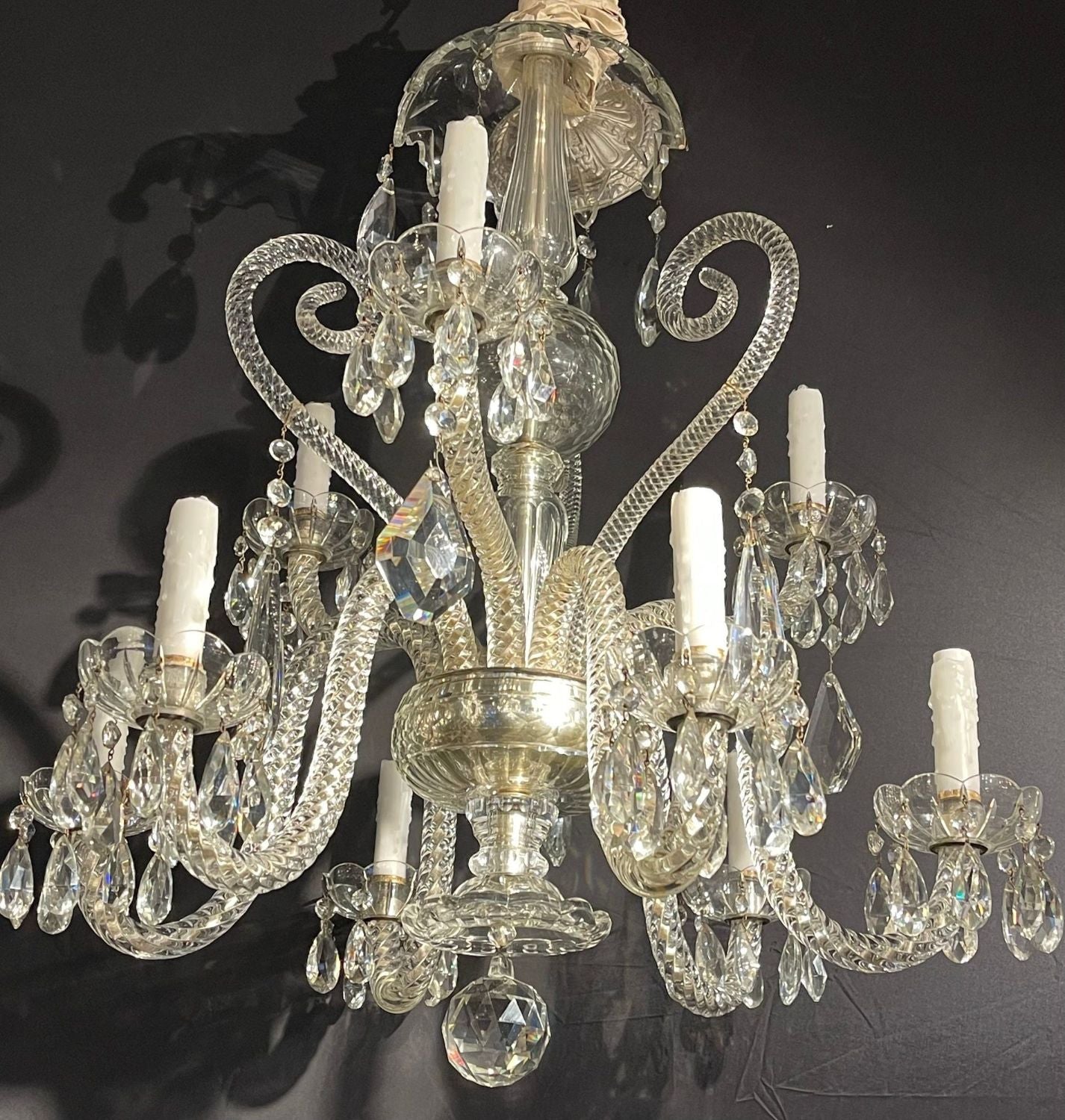 Fine Cut Crystal Venetian Style Chandelier