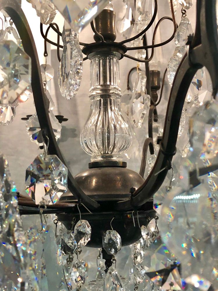 Versailles Chandelier with Swarovski Strass and Crystal Pendants