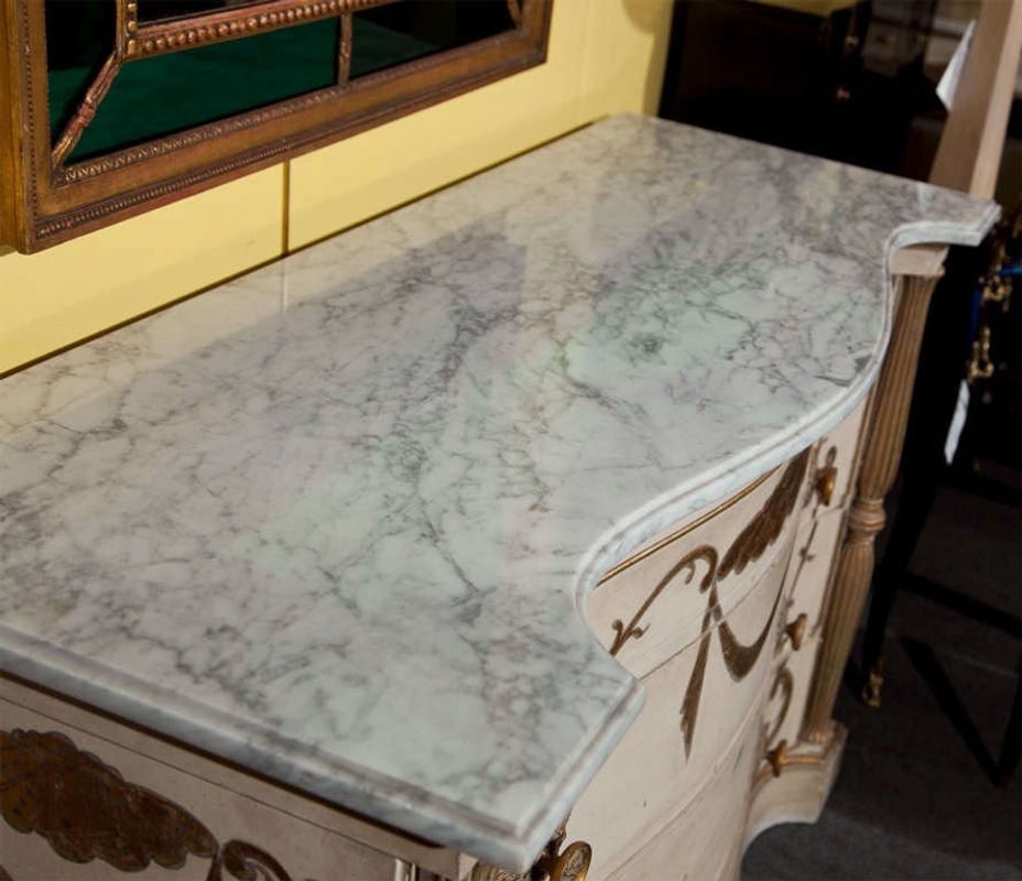 Pair of Marble-Top Commodes Stamped Jansen