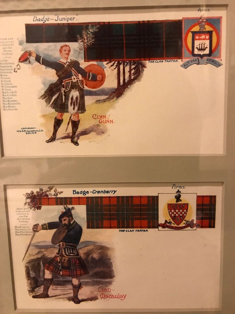 Set of 12 Custom Finely Framed Scottish Postcards, Vintage Catherine Reiss Inc