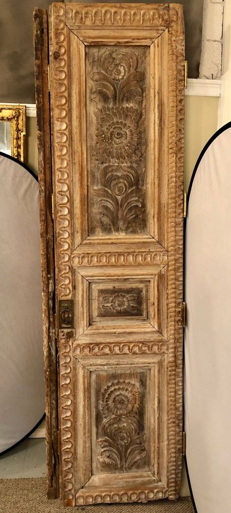 Pair of 19th Century Monumental Folk Art Doorways Mounted as Room Divider