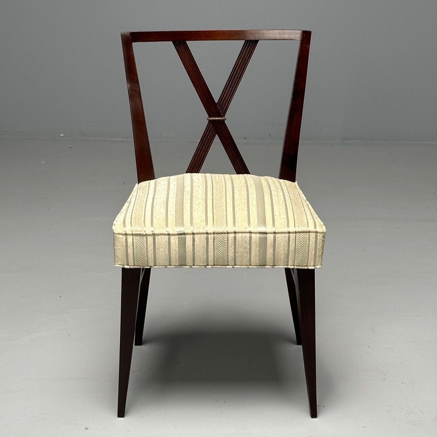 Tommi Parzinger Attrib., Mid-Century Modern, Twelve Dining Chairs, 1960s