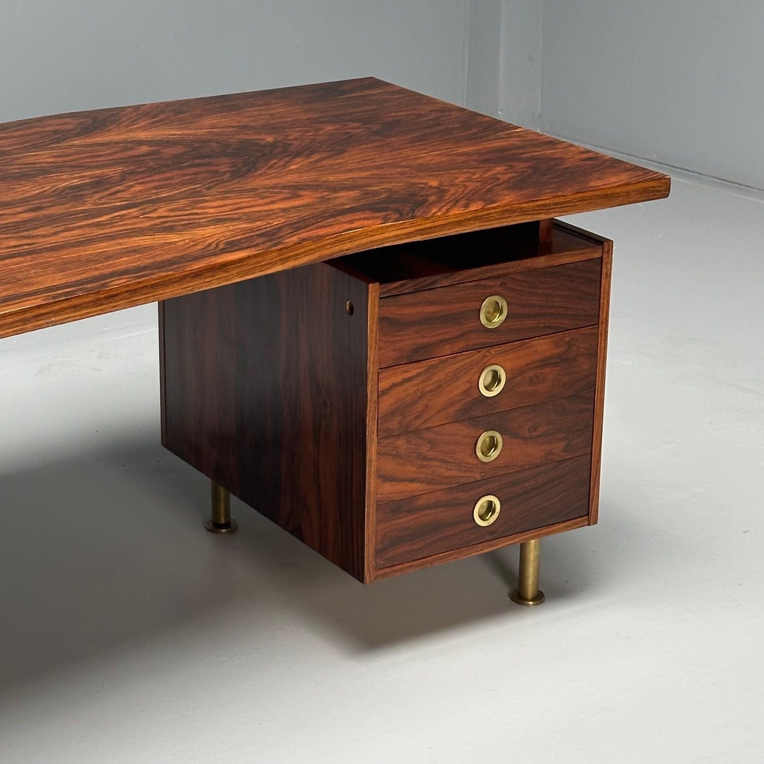 Geroge Coslin, Arredamenti, Italian Mid-Century Modern, Writing Desk, Rosewood