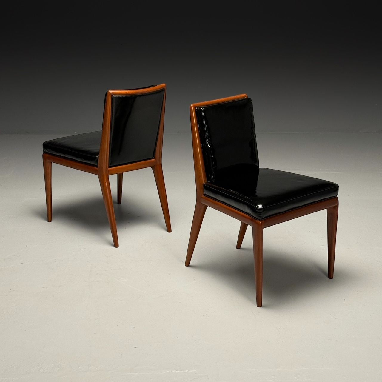 T.H. Robsjohn Gibbings, Widdicomb, Mid-Century Modern, Six Dining Chairs, Walnut