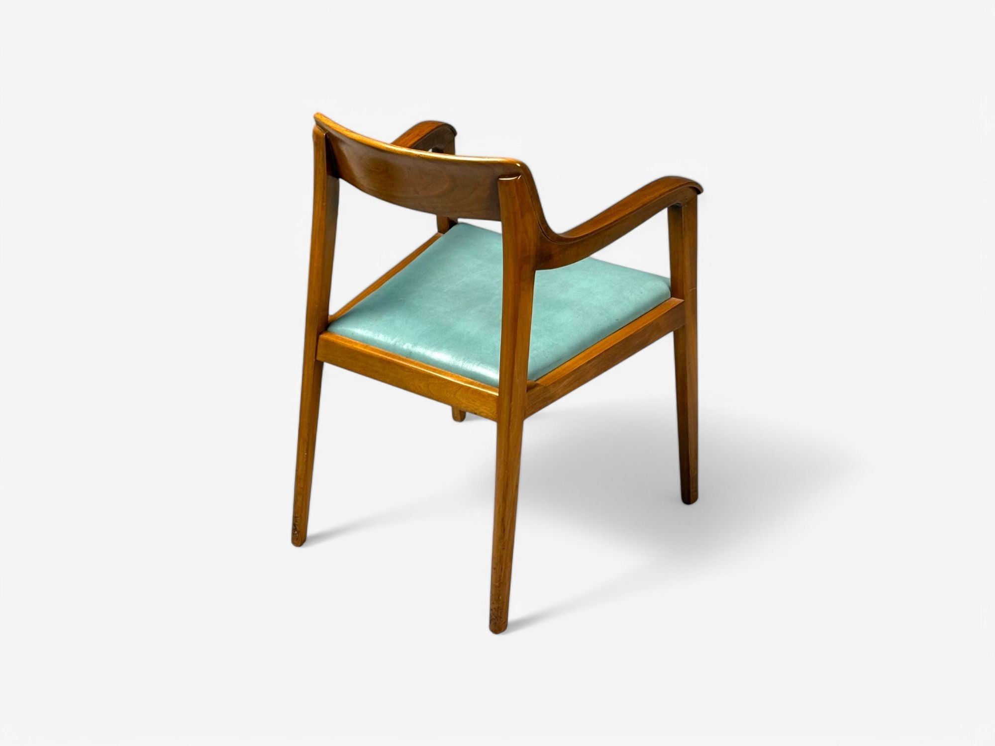 Edward Wormley, Dunbar, Six Riemerschmid Dining Chairs, Walnut, Leather, 1940s