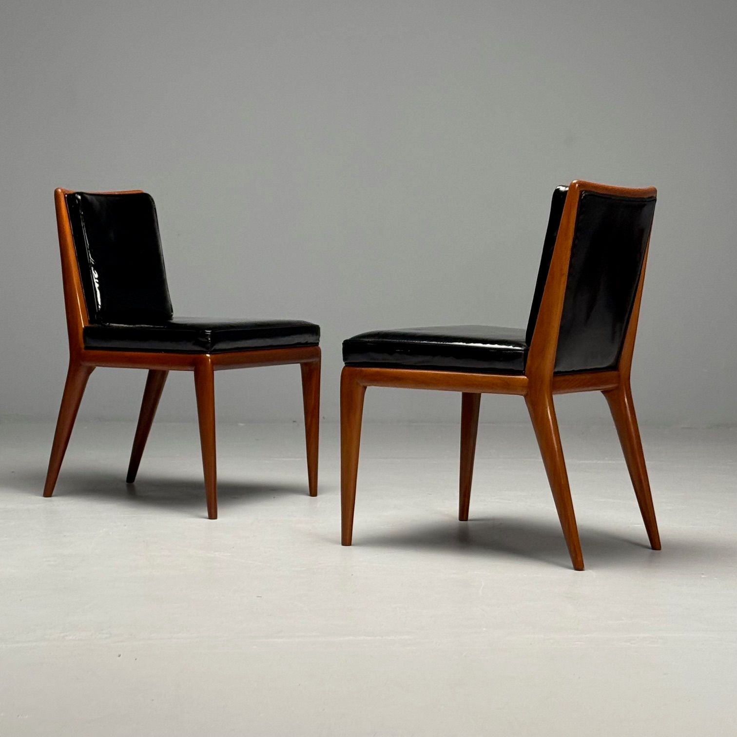 T.H. Robsjohn Gibbings, Widdicomb, Mid-Century Modern, Six Dining Chairs, Walnut