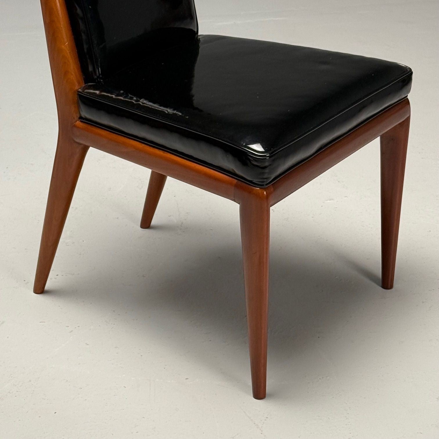 T.H. Robsjohn Gibbings, Widdicomb, Mid-Century Modern, Six Dining Chairs, Walnut