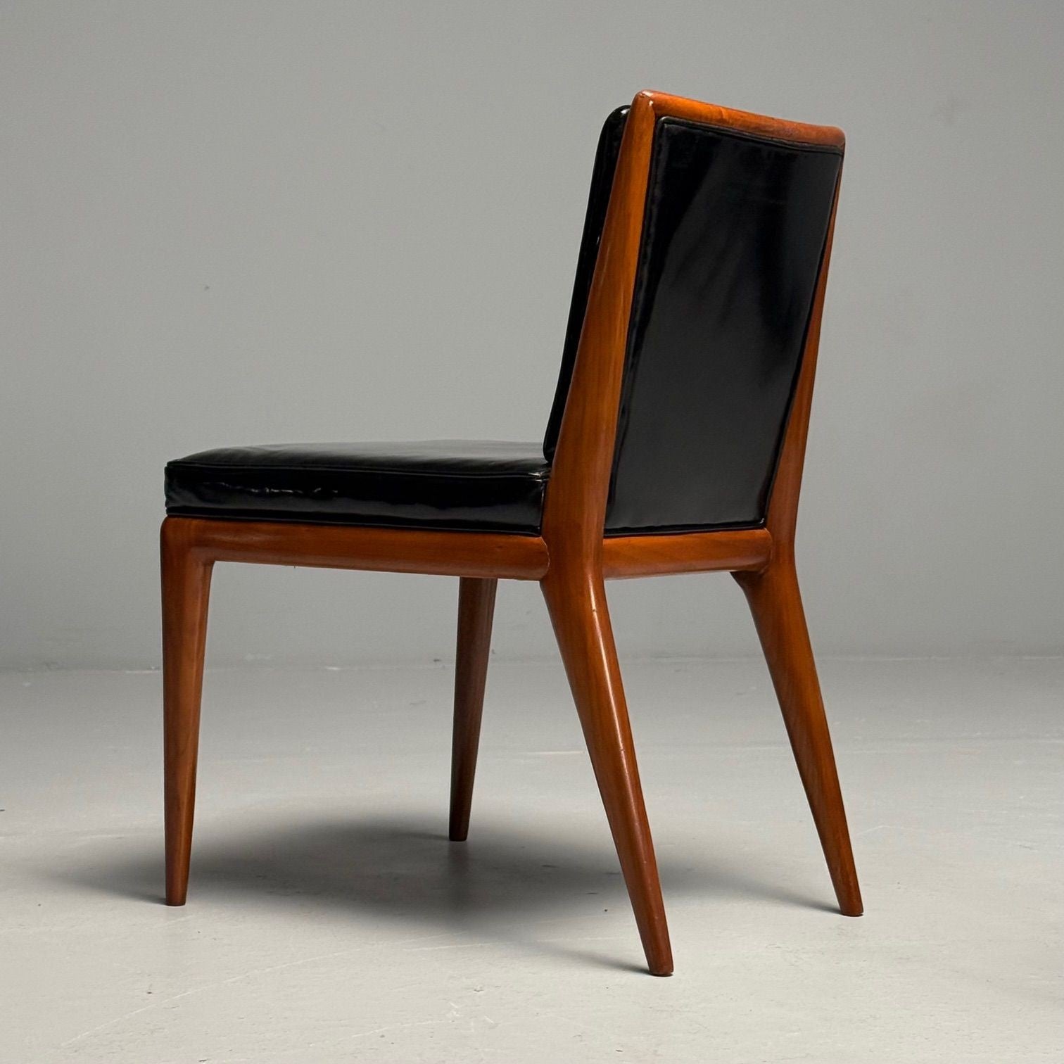 T.H. Robsjohn Gibbings, Widdicomb, Mid-Century Modern, Six Dining Chairs, Walnut