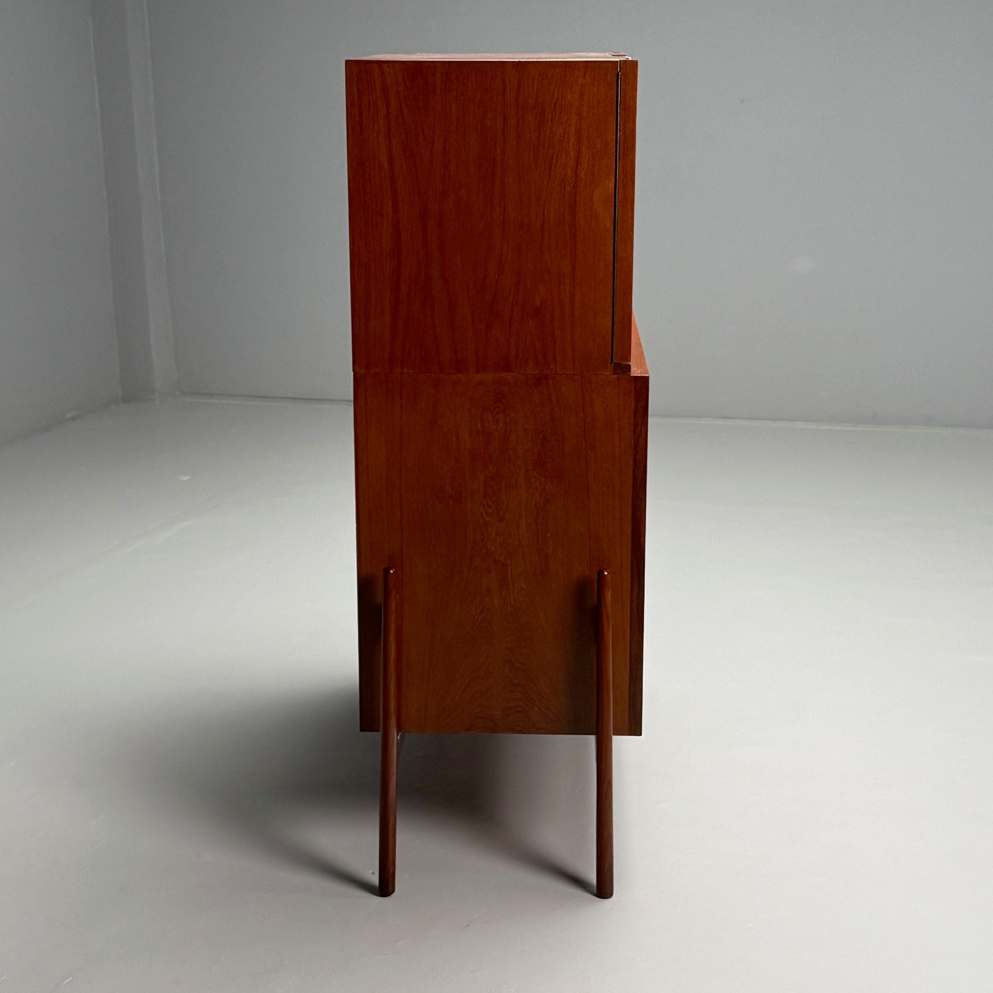 Jorgen Clausen, Danish Mid-Century Modern, Sculptural Highboy, Teak, 1960s