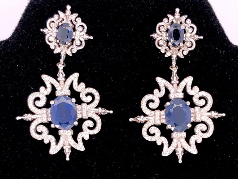 18 Karat Paul Morelli Pave Garden Gate Double Dangle Earring