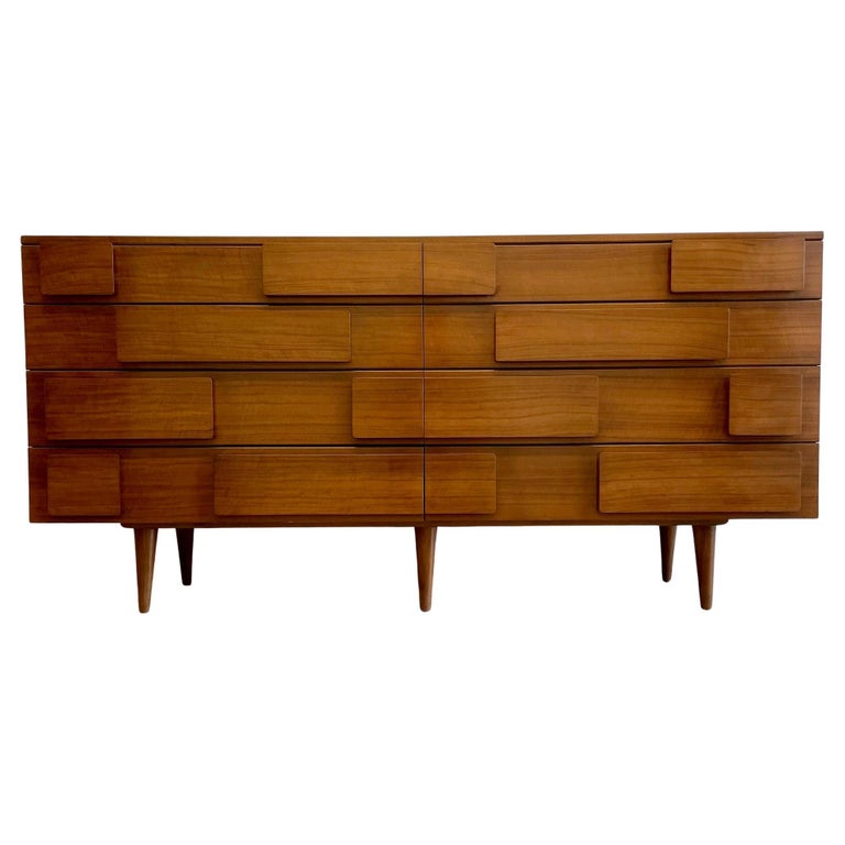 Gio Ponti Double Dresser Low Chest Signed M. Singer and Sons Model 2161