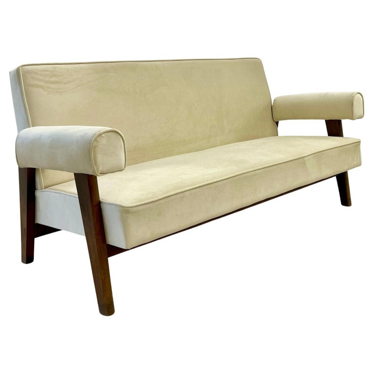 Pierre Jeanneret, French Mid-Century Modern, Bridge Sofa, Chandigarh, 1960s