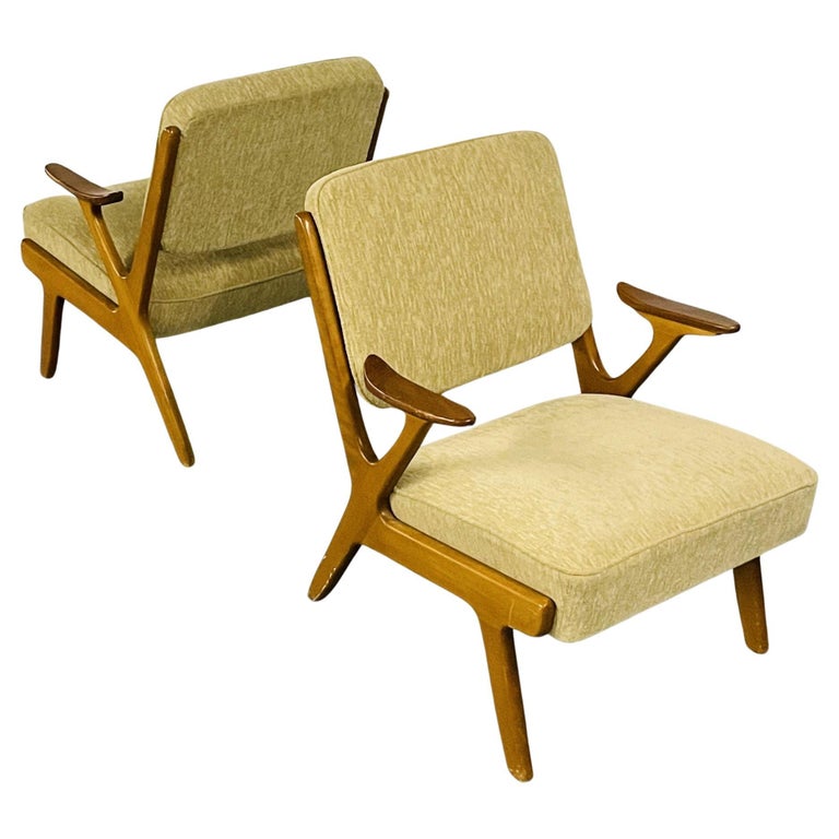 Pair of Mid-Century Modern Easy / Lounge / Arm Chairs, Sweden, 1960s, S. Makaryd