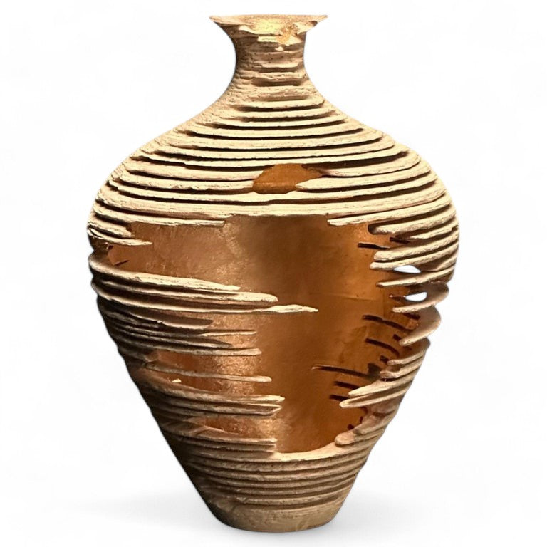 Marc Fish, Contemporary, Disintegrating Vessel, Ash, Gold Leaf, UK, 21st C.