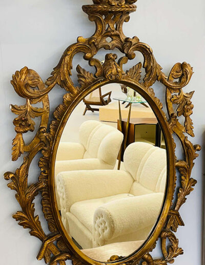 Guglielmo Ulrich Lounge Chairs in Antique Mirror